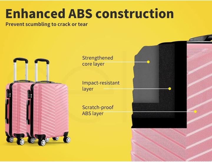 Hard Shell Carry-On Luggage with Lock & Spinner Wheels – Rosemont | Bowlift