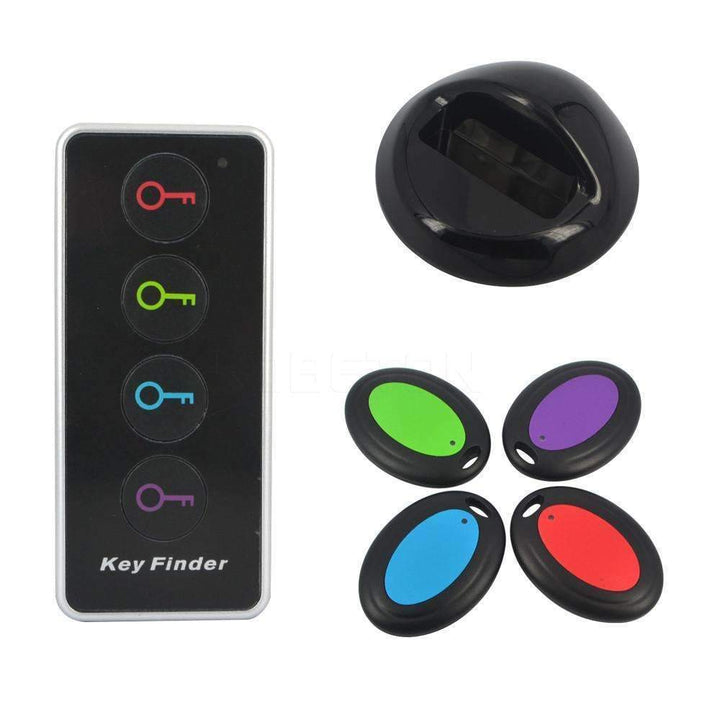 BowLift | 4 in 1 Wireless Remote Key Finder - Key Locator Phone Wallets Anti-Lost With Torch Function 4 Receivers