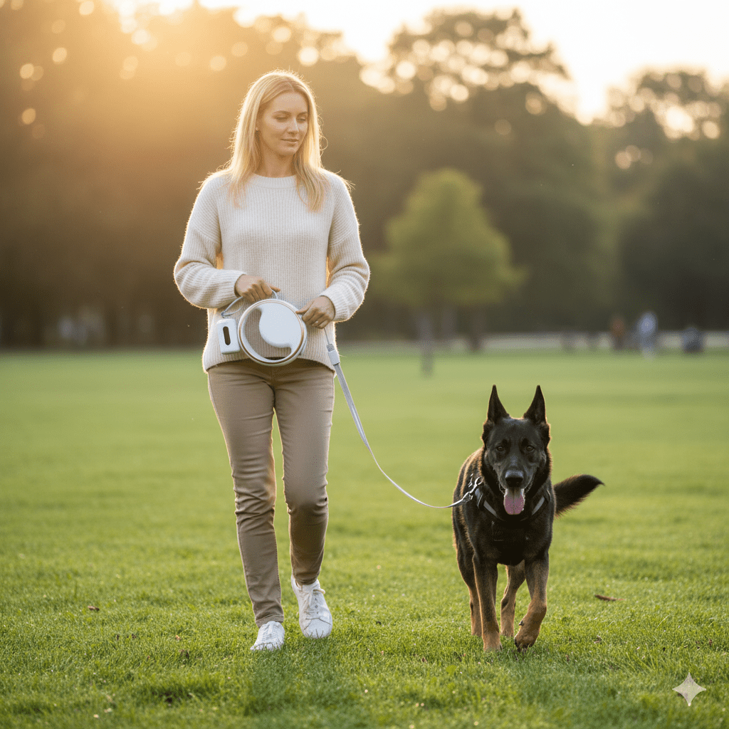 BowLift | SmartLead – Automatic Dog Leash with LED Light and Waste Bag Holder