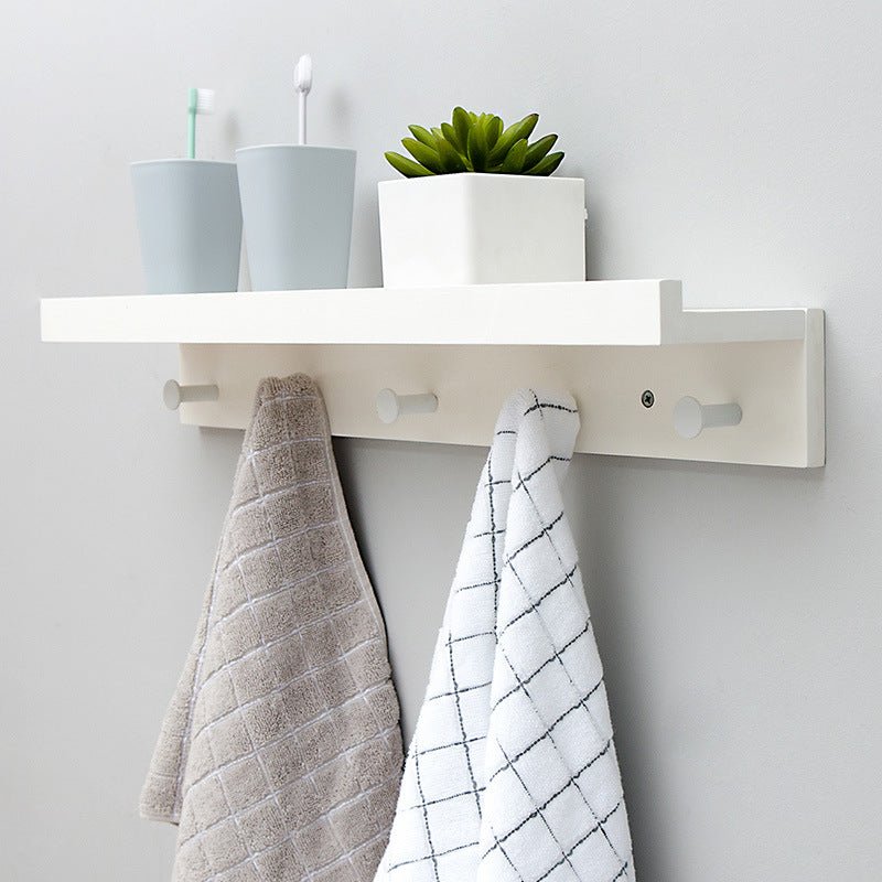 BowLift | Smash Wall Shelf with Hooks – Multifunctional Wooden Storage Rack for Any Room