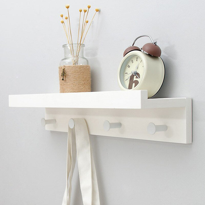BowLift | Smash Wall Shelf with Hooks – Multifunctional Wooden Storage Rack for Any Room