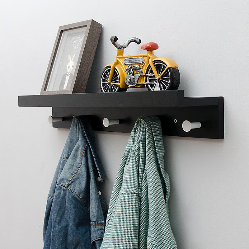 BowLift | Smash Wall Shelf with Hooks – Multifunctional Wooden Storage Rack for Any Room