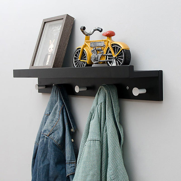 BowLift | Smash Wall Shelf with Hooks – Multifunctional Wooden Storage Rack for Any Room