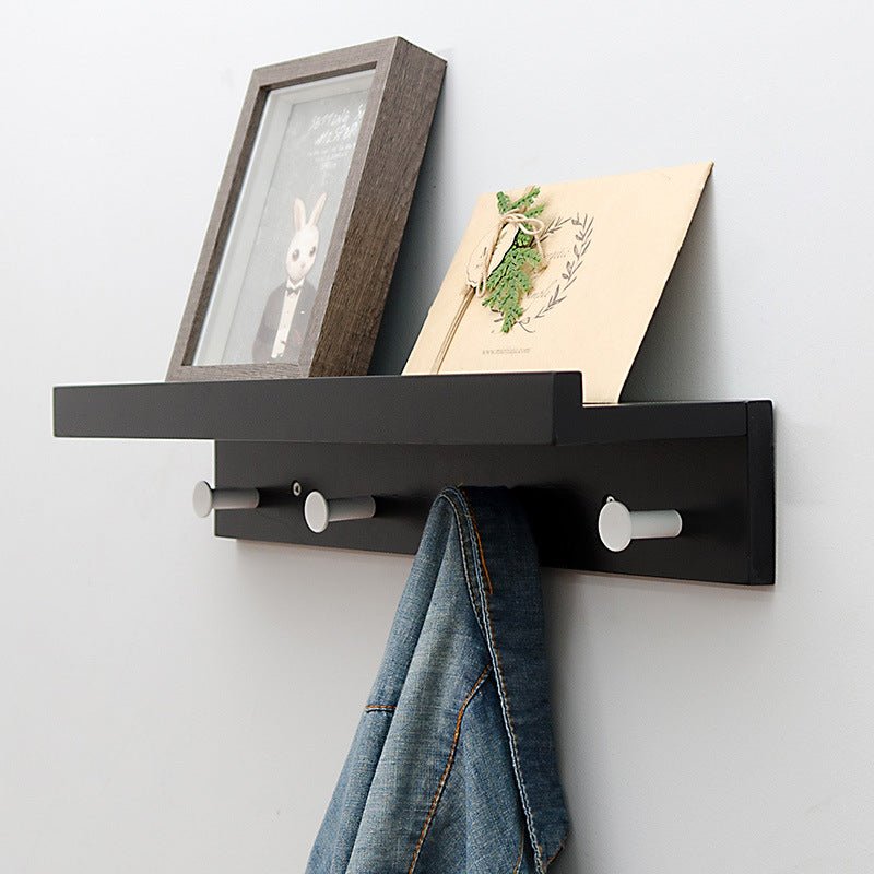 BowLift | Smash Wall Shelf with Hooks – Multifunctional Wooden Storage Rack for Any Room