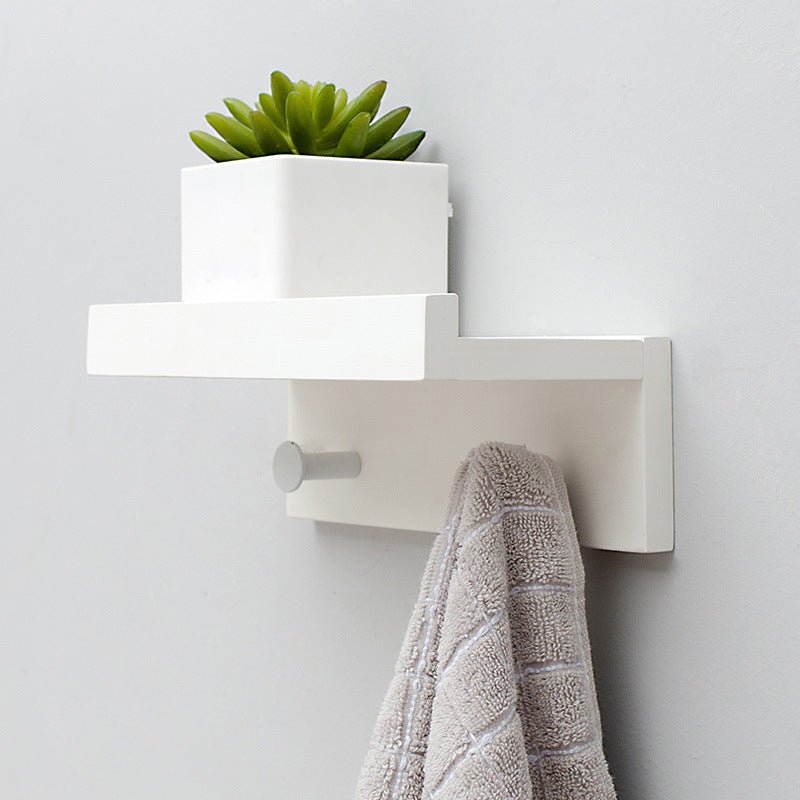 BowLift | Smash Wall Shelf with Hooks – Multifunctional Wooden Storage Rack for Any Room