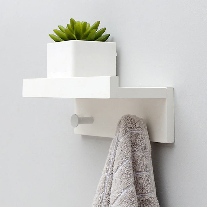 BowLift | Smash Wall Shelf with Hooks – Multifunctional Wooden Storage Rack for Any Room