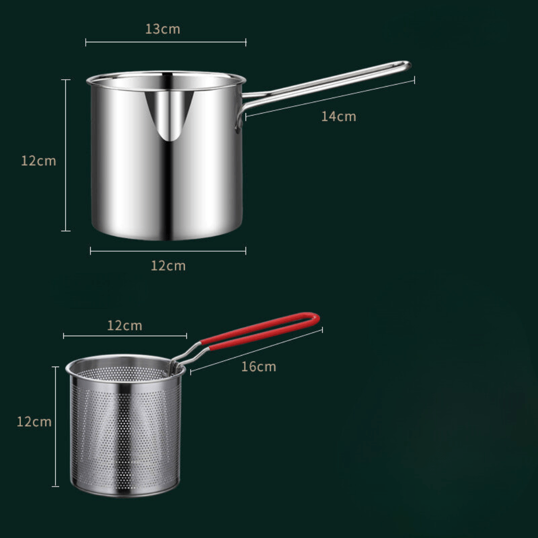 BowLift | Snack pot – Stainless Steel Fryer for Crispy Snacks and Oil-Saving Cooking