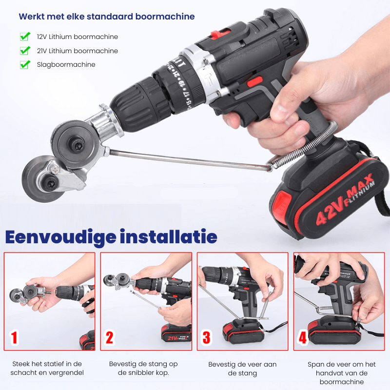 BowLift | Snibbler Drilling Machine Cutter – Precision Sheet Metal Cutting Tool for Iron, Steel & Aluminum