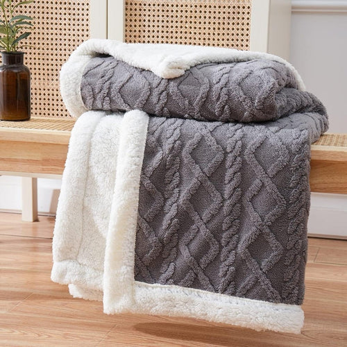 BowLift | SHERPLY – Reversible Sherpa Fleece Blanket for Year-Round Comfort