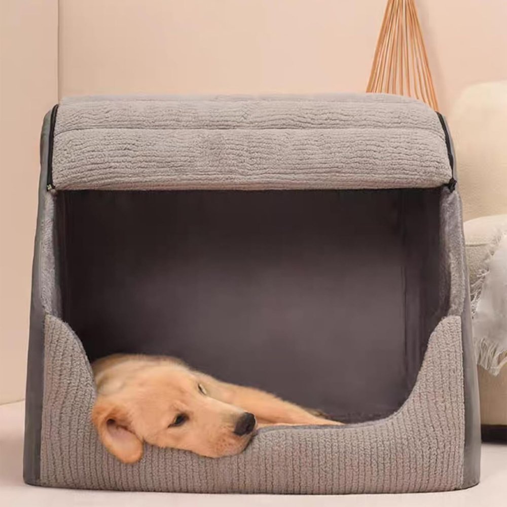 SnuggleHome • Cozy & Warm Enclosed Bed for Dogs - Dog Bed - BowLift