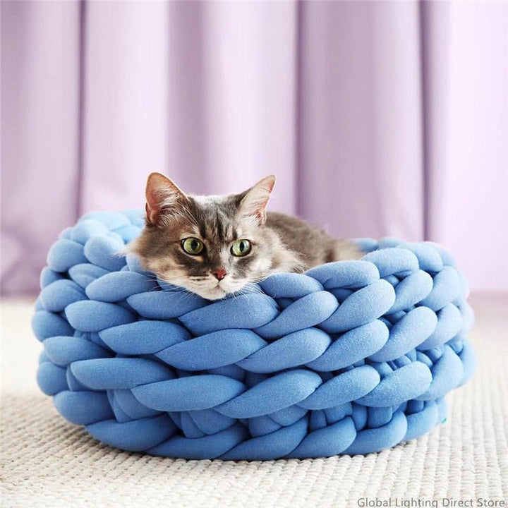 BowLift | SNUGWOOL – Soft Woolen Basket for Pets with High Edge Support