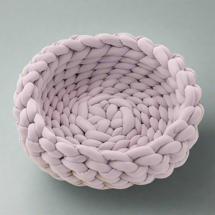 BowLift | SNUGWOOL – Soft Woolen Basket for Pets with High Edge Support
