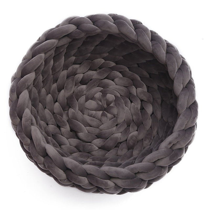 BowLift | SNUGWOOL – Soft Woolen Basket for Pets with High Edge Support