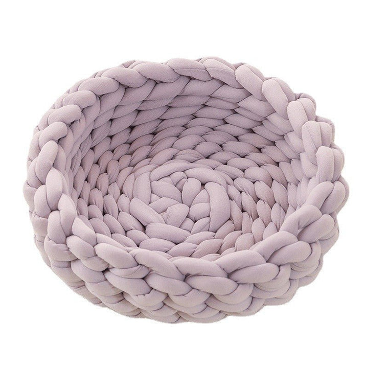 BowLift | SNUGWOOL – Soft Woolen Basket for Pets with High Edge Support