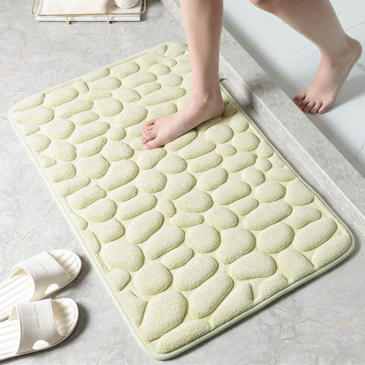 BowLift | Soft Memory Foam Non-Slip Headstone Pattern Bath Mat