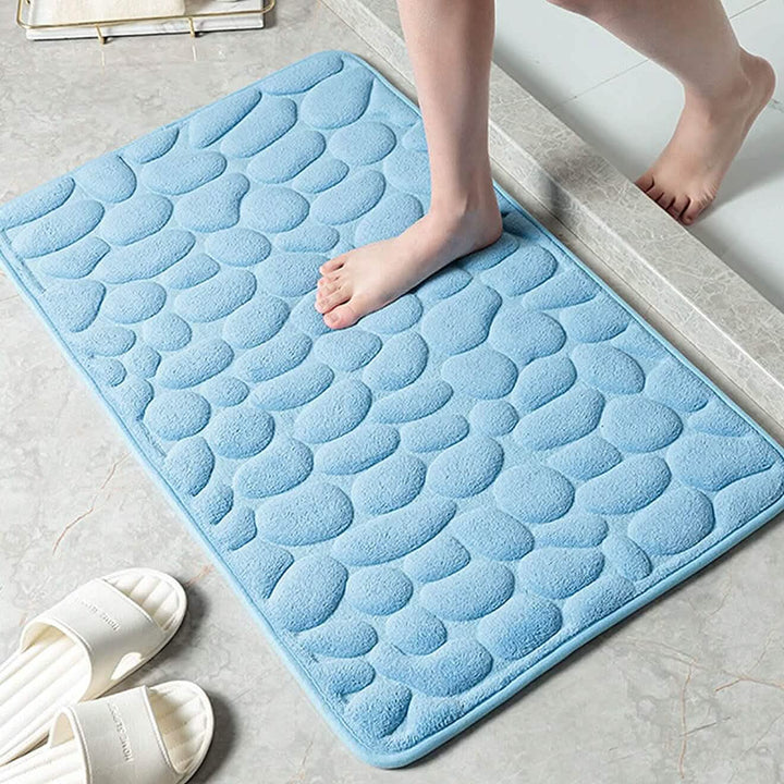 BowLift | Soft Memory Foam Non-Slip Headstone Pattern Bath Mat