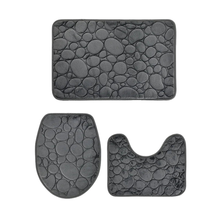 BowLift | Softura – 3-Piece Non-Slip Bathroom Mat Set with Comfort & Style