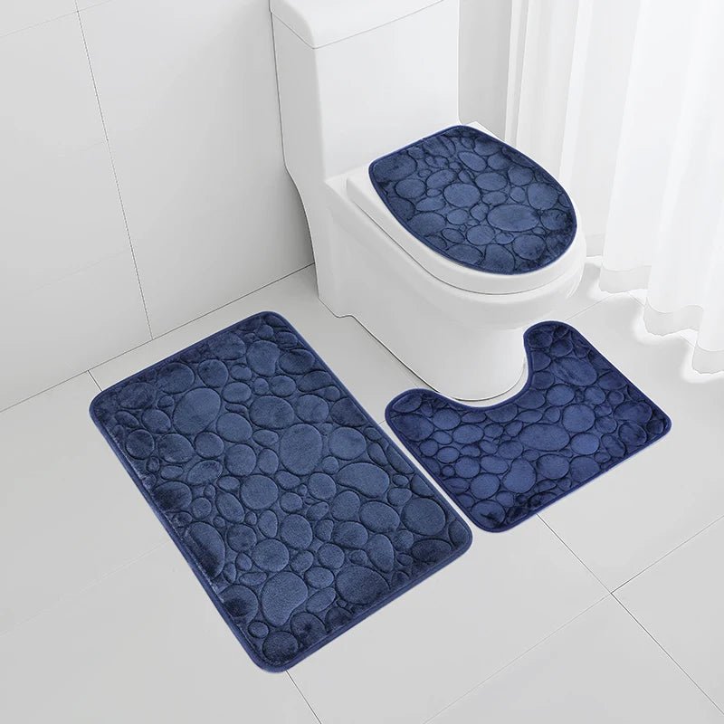 BowLift | Softura – 3-Piece Non-Slip Bathroom Mat Set with Comfort & Style