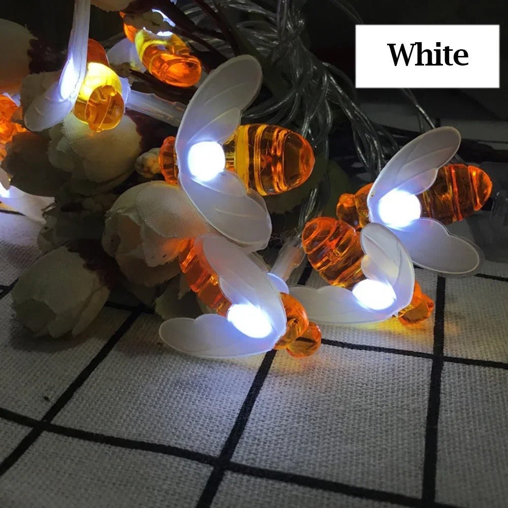BowLift | Solar Honey Bee String Lights - Waterproof Lights for Garden, Christmas, Wedding, Party Outdoor Lighting