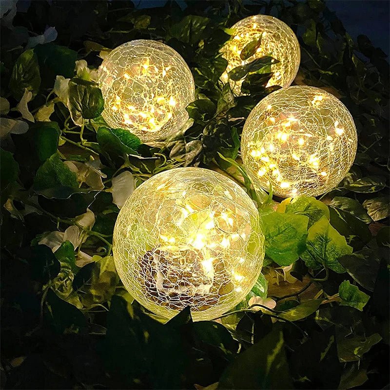 Solar Cracked Glass Globe Bowlift