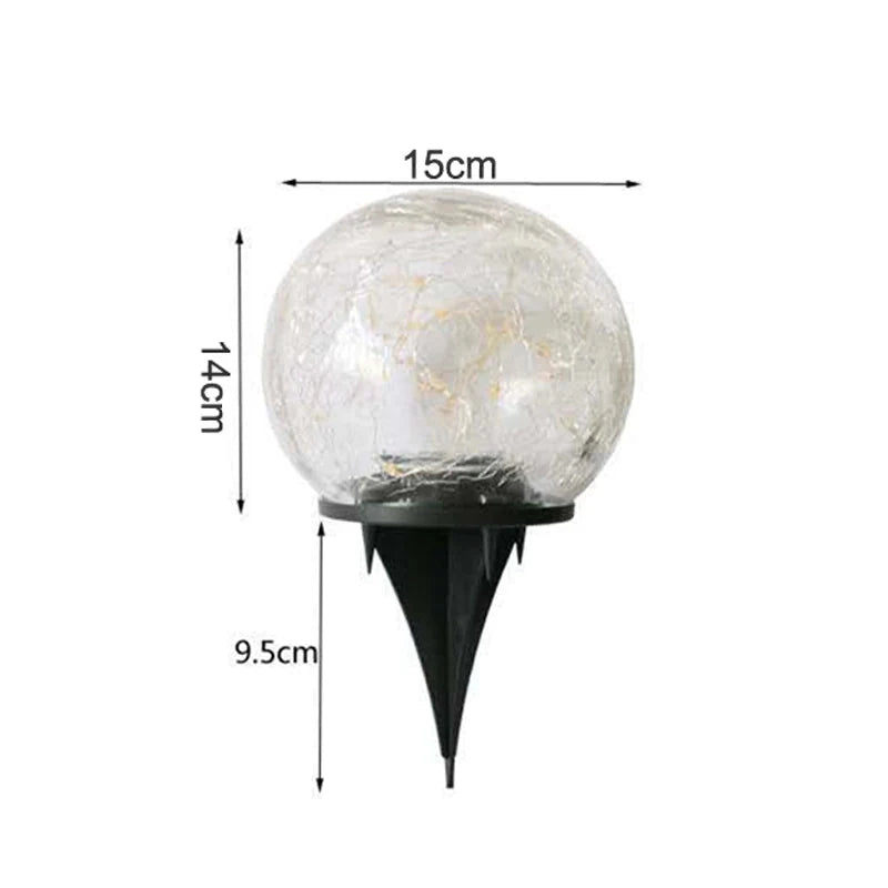 Solar Cracked Glass Globe Bowlift