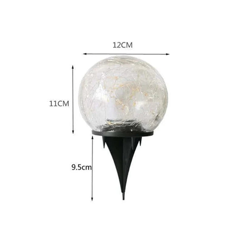 Solar Cracked Glass Globe Bowlift
