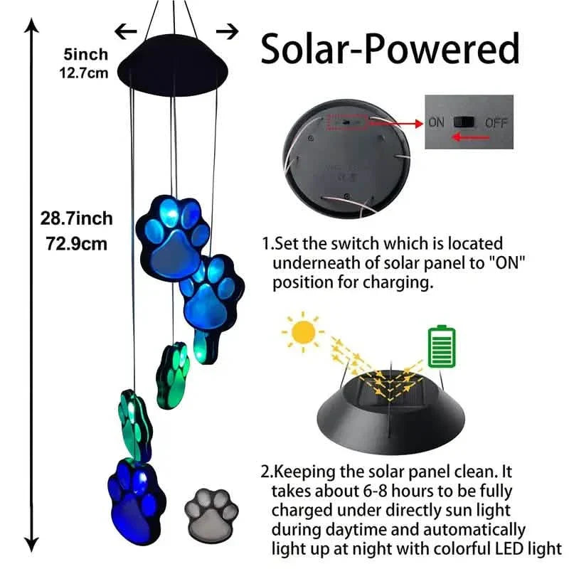 BowLift | Solar Dog Claw Wind Chime Light