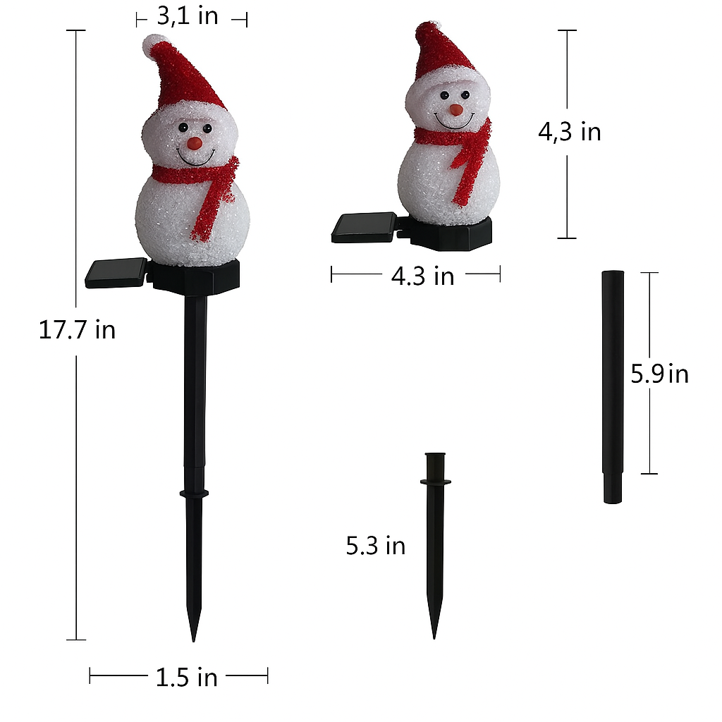 BowLift | Solar Energy Snowman Lamp - SolarSnow