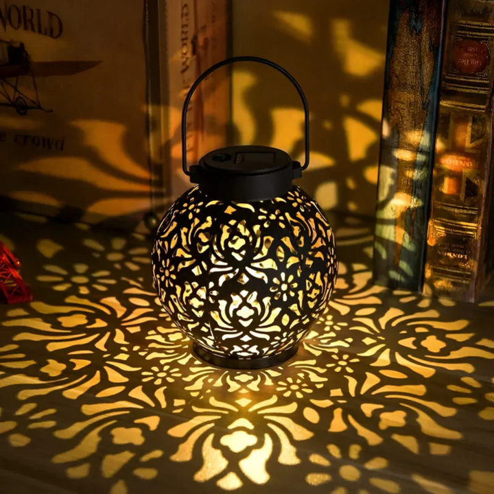 BowLift | Solar Garden Lantern with Patterned Light Effect