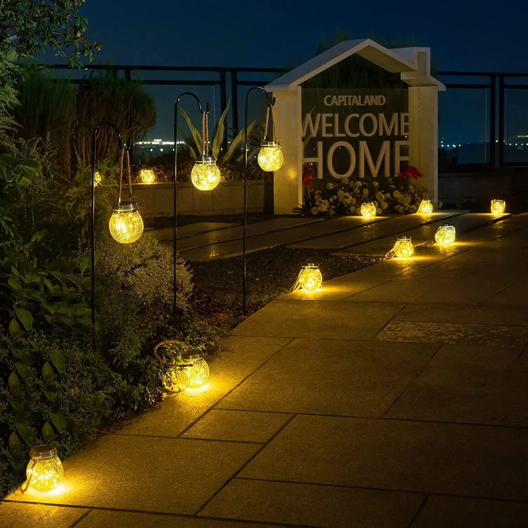 Solar Glass Globe Lantern Bowlift
