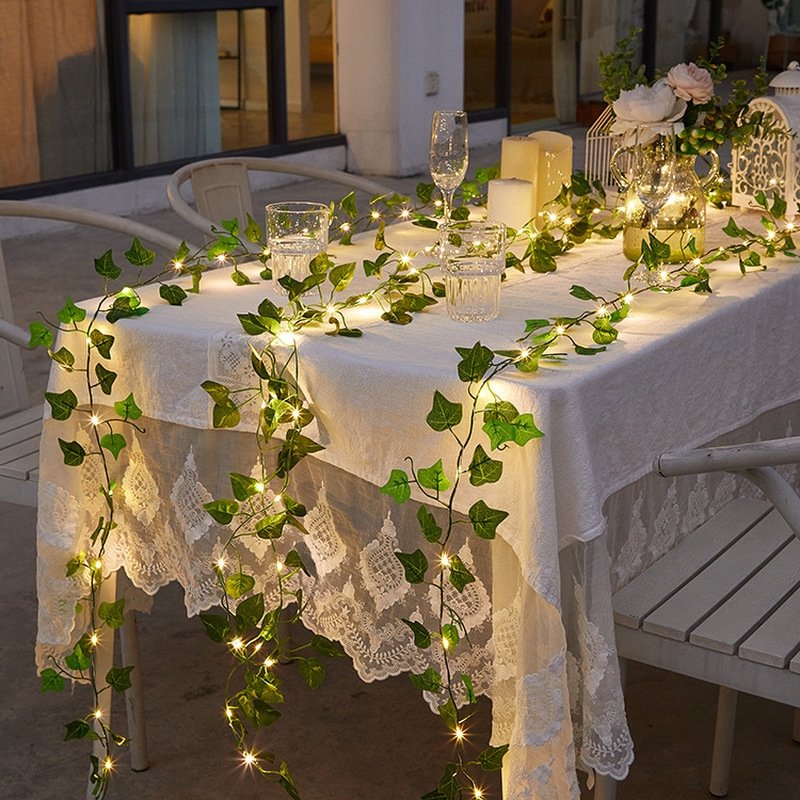 BowLift | IvyGlow Solar Light Chain Ivy | Waterproof | LED Mood Light for Garden & Balcony | Decor for Outdoor Areas