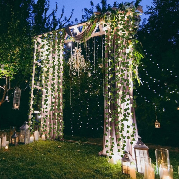 BowLift | IvyGlow Solar Light Chain Ivy | Waterproof | LED Mood Light for Garden & Balcony | Decor for Outdoor Areas