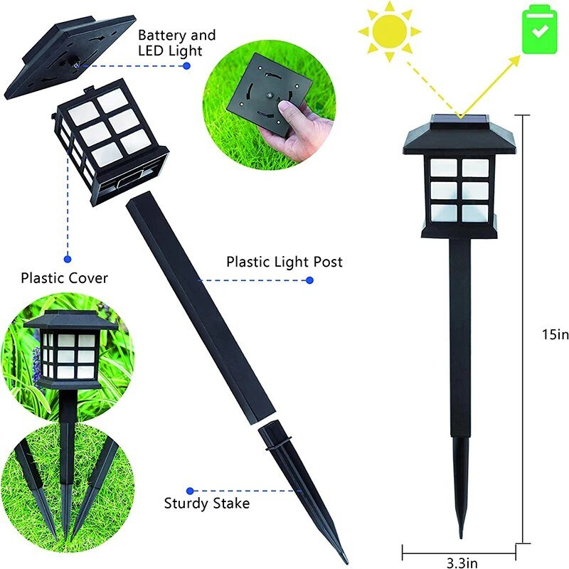 Solar LED Pathway Lanterns Bowlift