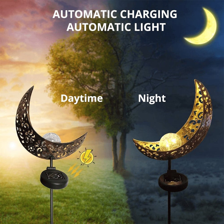 Solar Outdoor Half-Moon Light Bowlift