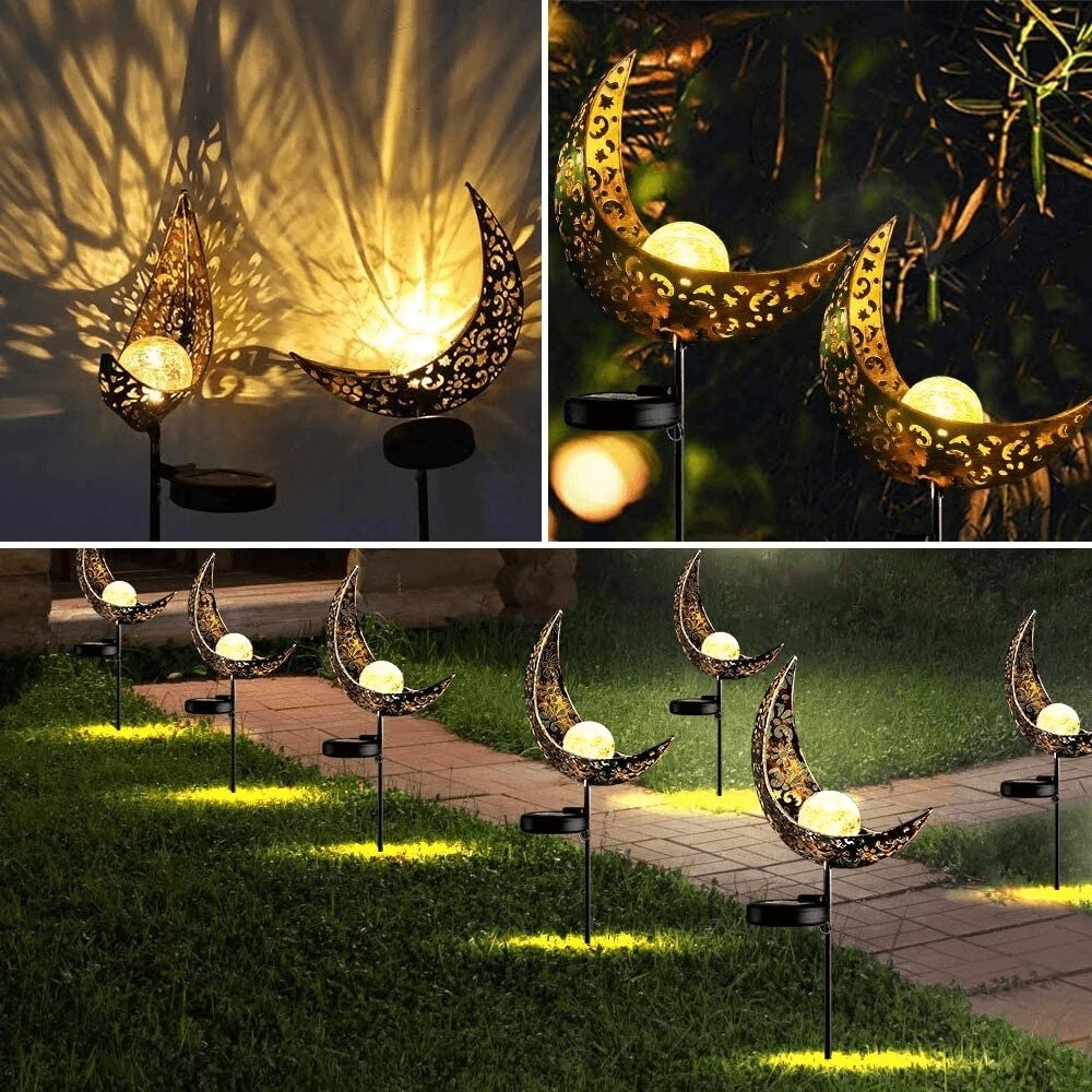 Solar Outdoor Half-Moon Light Bowlift