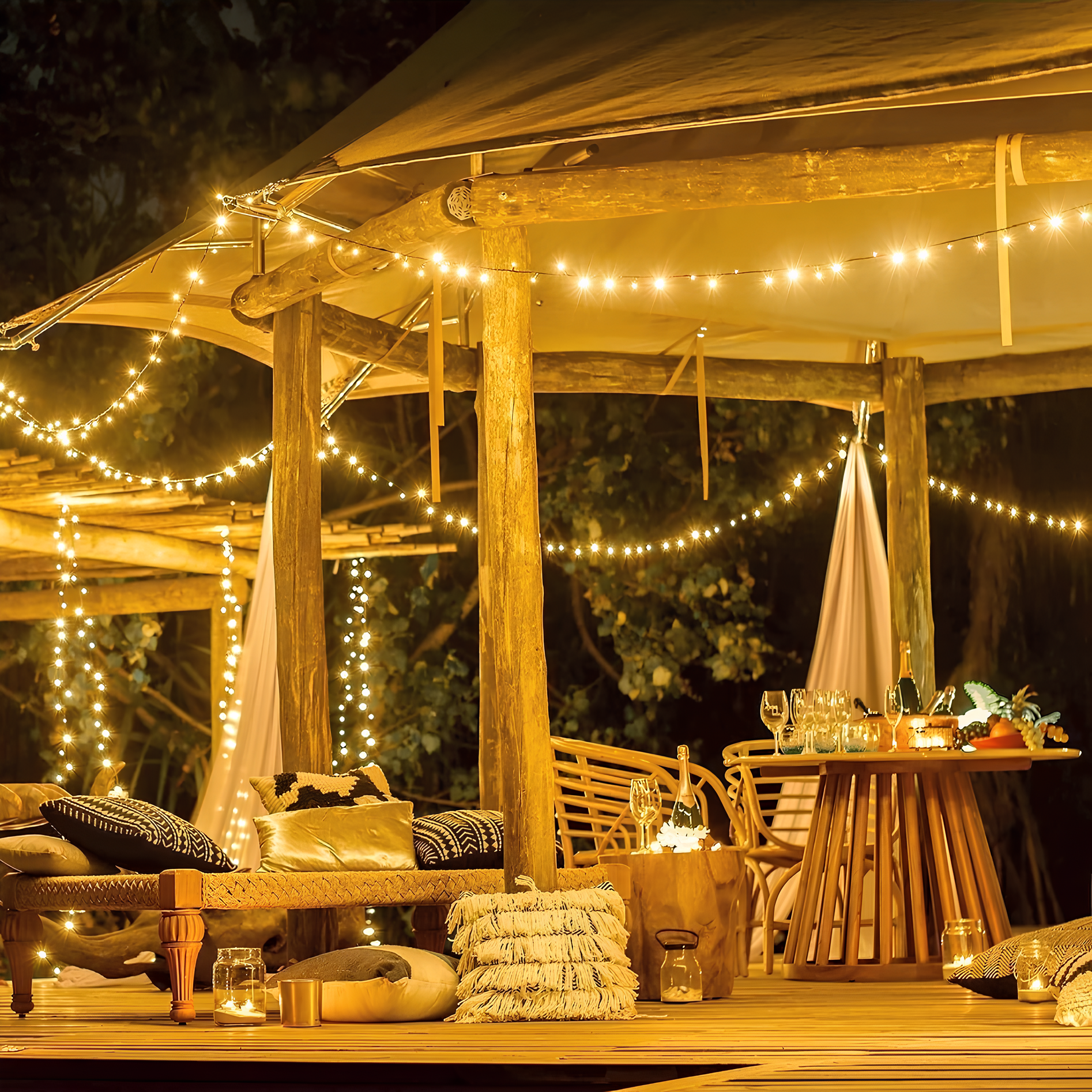 BowLift | Solar Powered Outdoor String Lights