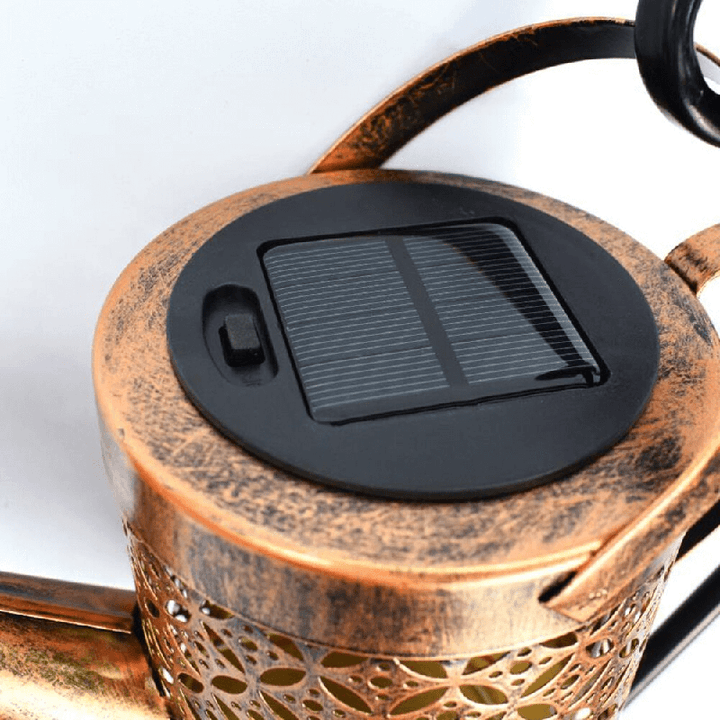 BowLift | Solar Watering Can Lamp – Wrought Iron Garden Light with 36 Warm LEDs for Magical Outdoor Ambience