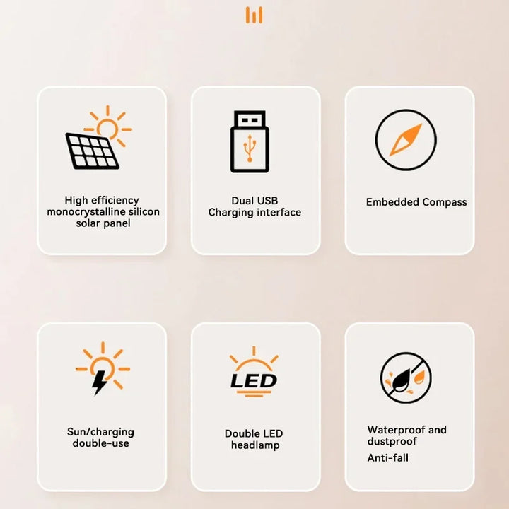 BowLift | SolarCharge Pro Solar Powerbank with Flashlight