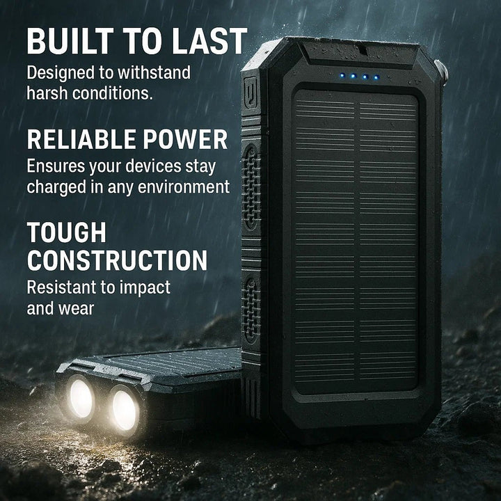BowLift | SOLARVAULT – Waterproof Solar Power Bank with 500000mAh for Outdoor Adventures
