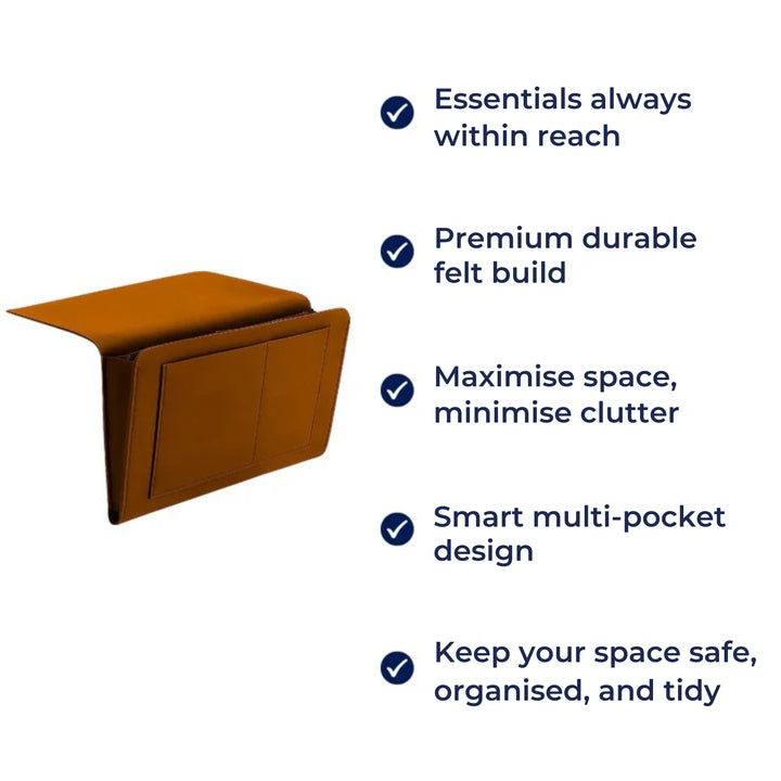 Essentials Within Reach – Thick Felt Durable Material – Save Space Stay Organised & Enjoy Nighttime Comfort Bowlift