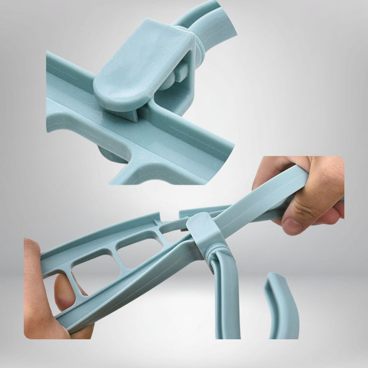 Clothes hanger organizer space-saving rack 2-piece set | Bowlift