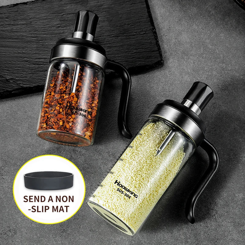 Spice Seasoning Bottle Kitchen Glass Transparent Bottle With Spoon | Bowlift