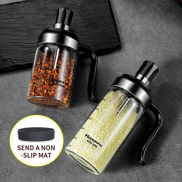 Spice Seasoning Bottle Kitchen Glass Transparent Bottle With Spoon | Bowlift