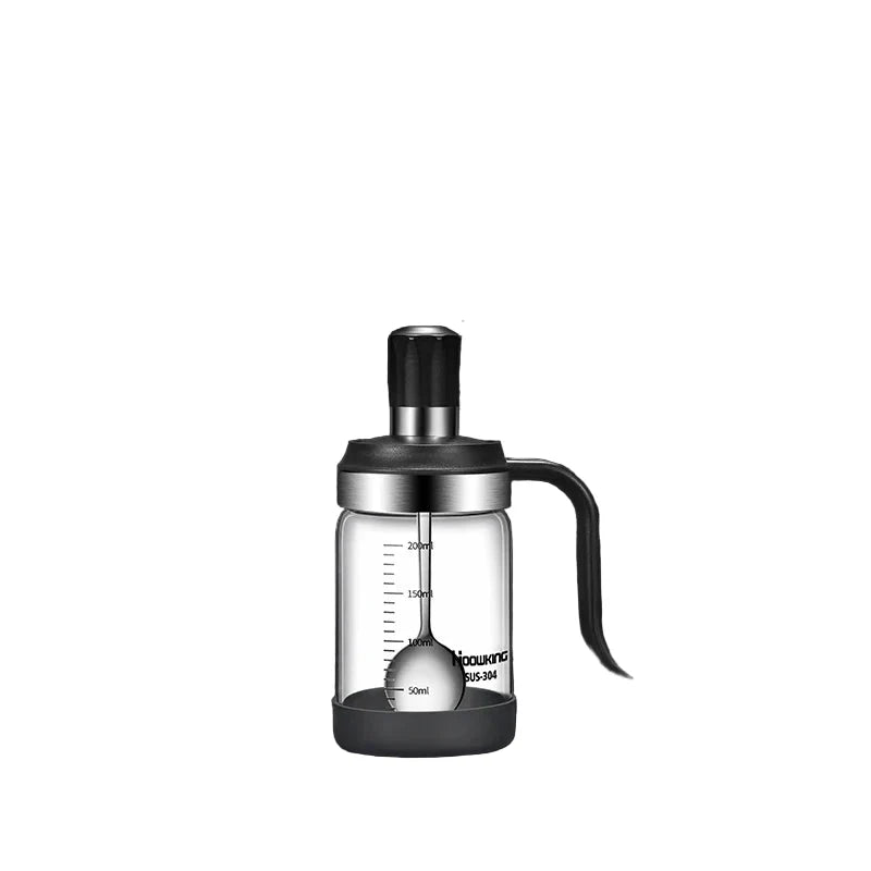 Spice Seasoning Bottle Kitchen Glass Transparent Bottle With Spoon | Bowlift
