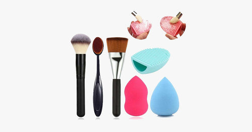 BowLift | 6-piece Brush-Sponge Combo – Making Makeup Mixing Easy