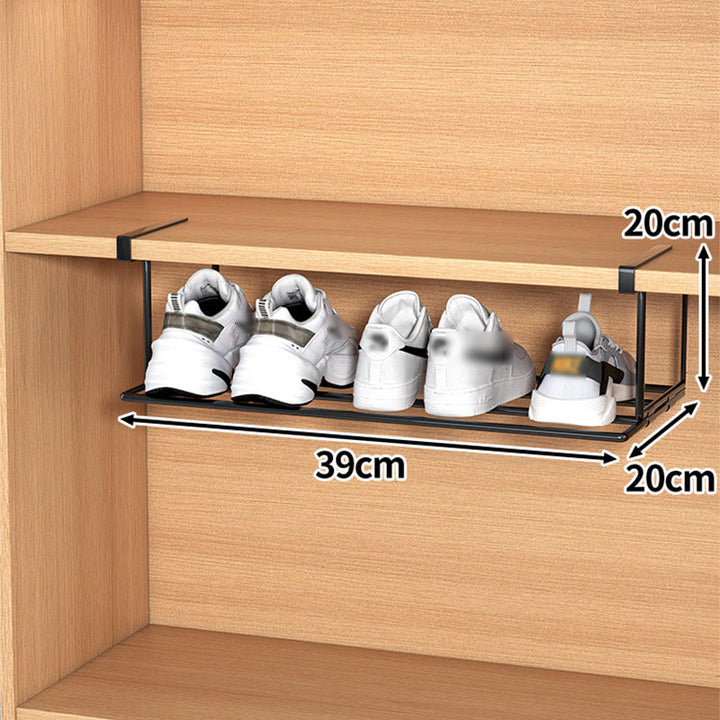 BowLift | Multifunctional shoe rack with clips in stainless steel for more space in the shoe closet