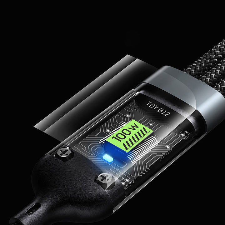 BowLift | Transparent glowing 3-in-1 super fast charging cable