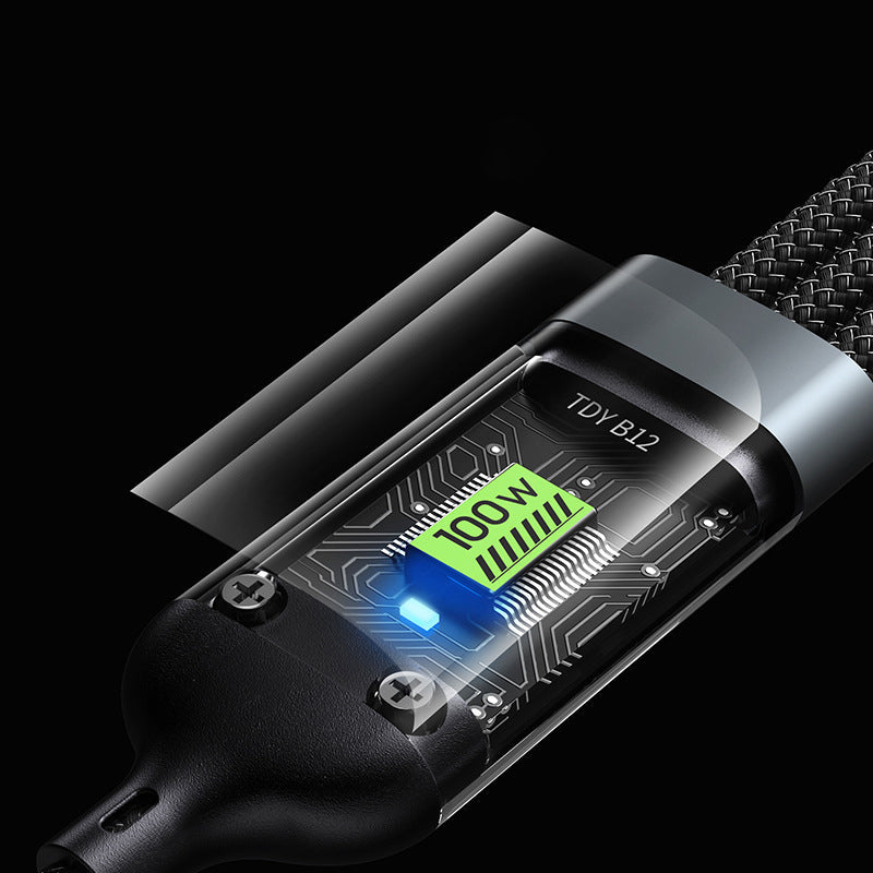 BowLift | Transparent glowing 3-in-1 super fast charging cable