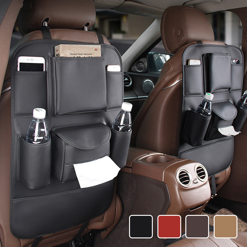 BowLift | PU Leather Car Seat Back Organizer