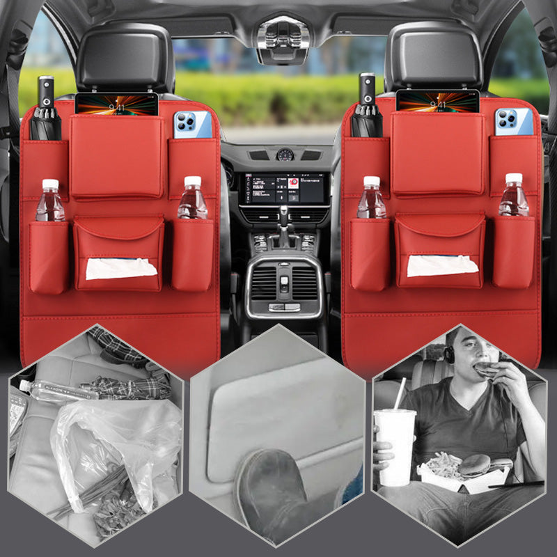 BowLift | PU Leather Car Seat Back Organizer